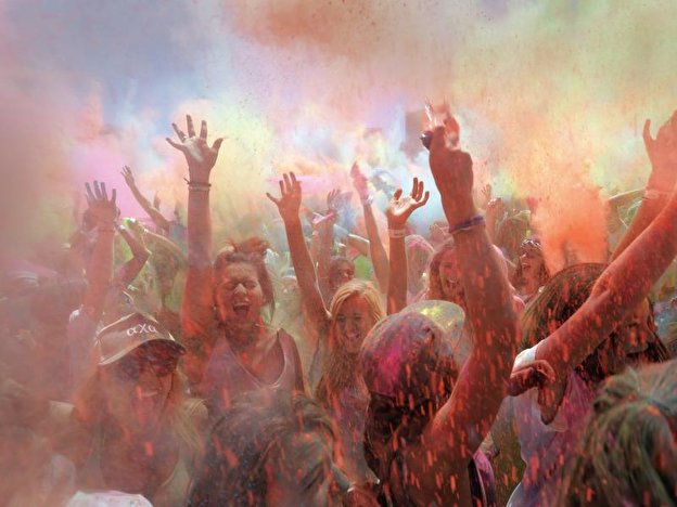 Holi, festival of colors, love and laughter. 